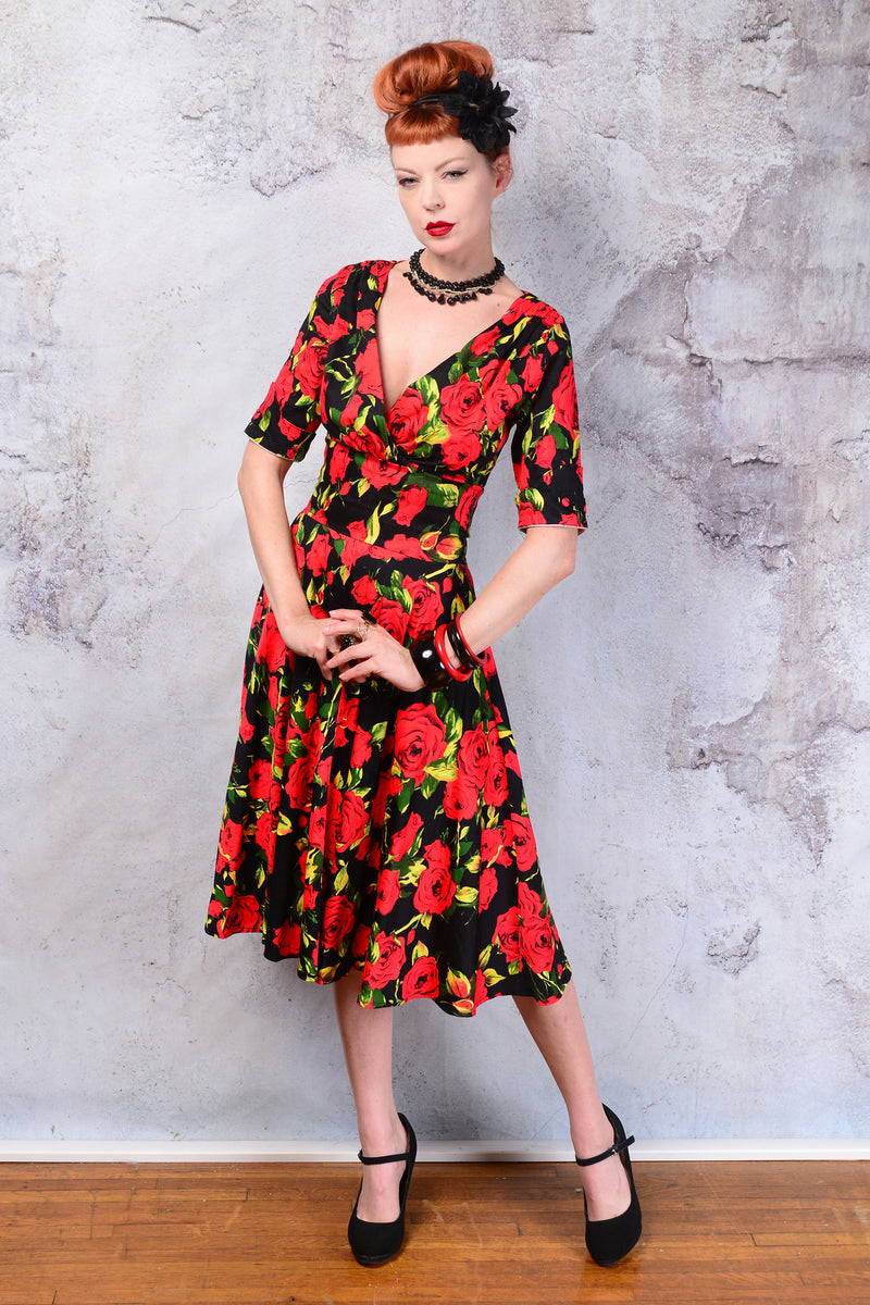 Unique vintage floral on sale dress