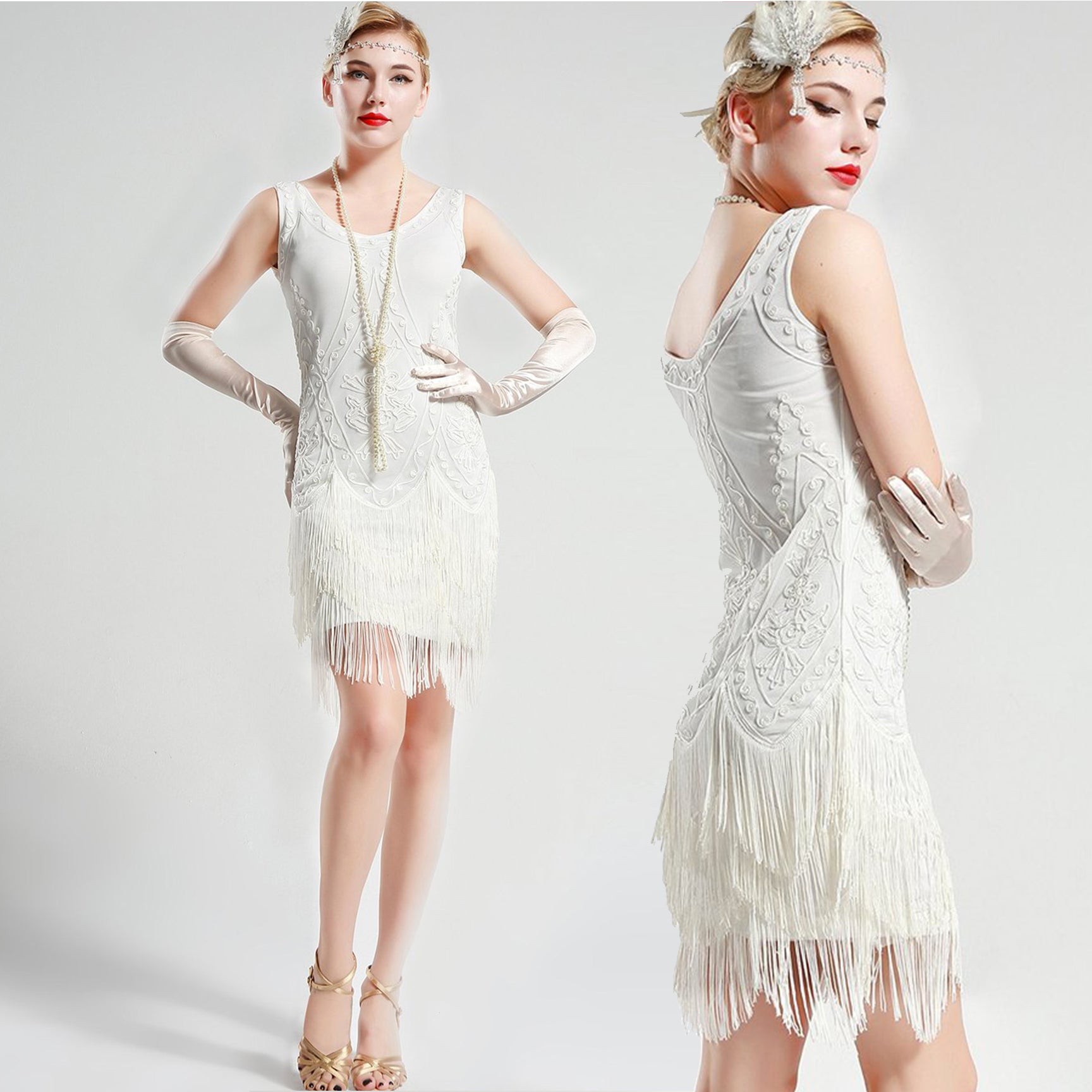 1920s flapper dress white hotsell